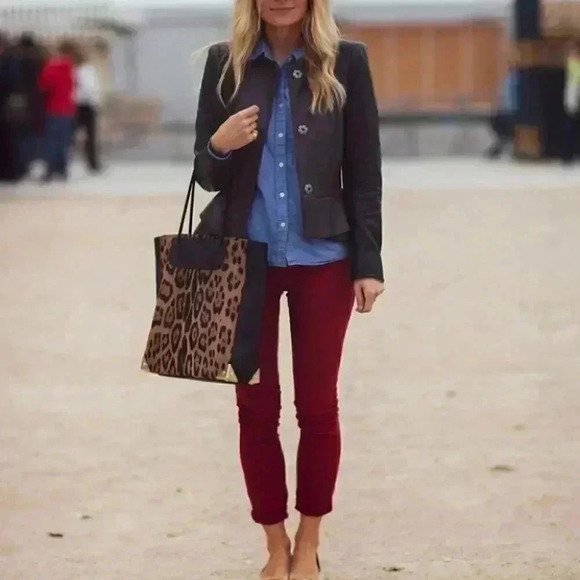 HOLIDAY Burgundy Skinnies / pants - Picture 2 of 4